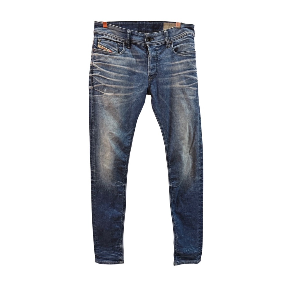 Diesel Sleenker Jeans Men 28x32 Slim Skinny Stretch Denim Button Fly Distressed